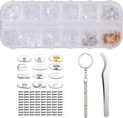 Siliconen Neuskussentjes - Bril Reparatie Set - Comfortabel Dragen - Antislip Grip - 60 Paar - Transparant