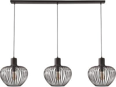 Freelight - Hanglamp Arraffone 3 lichts L 140 cm Ø 30 cm zwart