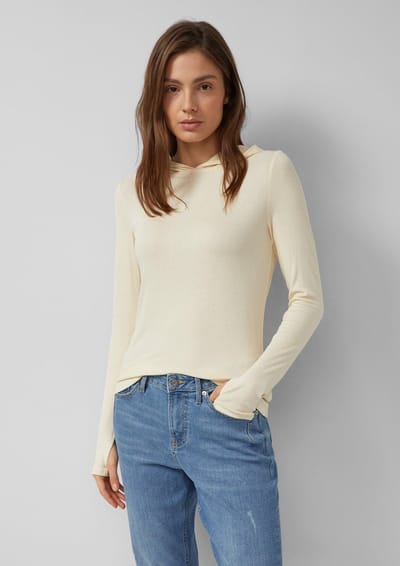s.Oliver - female - Hoodie van lichtgewicht jersey in een slanke pasvorm