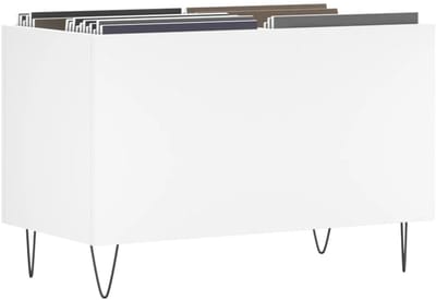 Platenspelermeubel - LP-kast - Platenspelerkast - Draaitafelstandaard - Platenspelerstandaard - Vintage Displayplank - Wit