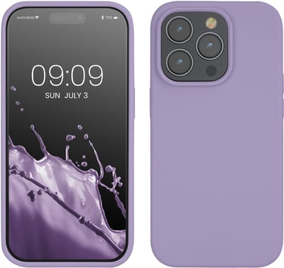 kwmobile telefoonhoesje geschikt voor Apple iPhone 14 Pro - Hoesje met siliconen coating - Smartphone case in violet lila