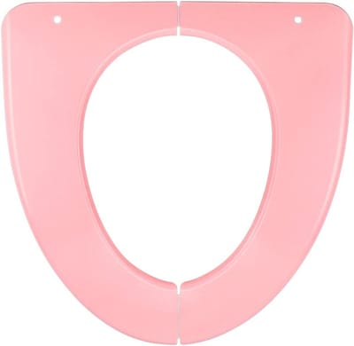 Opvouwbare Toiletmat - Toiletkussen WC-bril - Hygiënisch Reizen - Dubbele Ronding - 38 x 40 cm - Roze