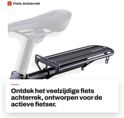 Dailygoods- Achterrek Aluminium - Verstelbaar - Zadelpen Bevestiging - Max. 10 kg Draaggewicht - Geschikt voor Mountainbike/Racefiets - Eenvoudig Inbusontwerp - Fietsendrager