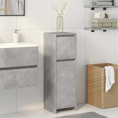vidaXL - Badkamerkast - 30x30x95 - cm - spaanplaat - betongrijs