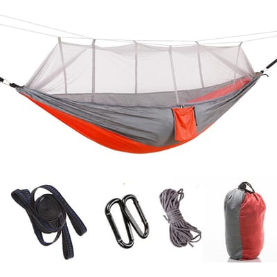 Verbreedde en Verlengde Dubbele 300*200 Camping Luchtmatras Tent met Muskietennet en Hangmat 300*200