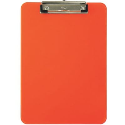 MAUL klembord, A4, kunststof, met ophangoog, neonoranje-transparant