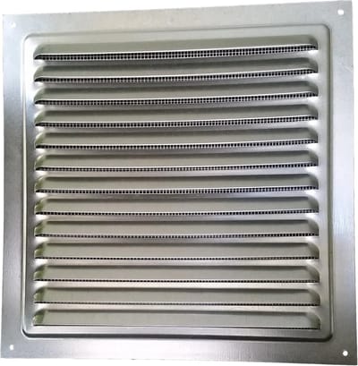 Ventilatierooster van metaal met insectenbescherming - Ideaal voor ventilatie van afvoerlucht en toevoeropening
