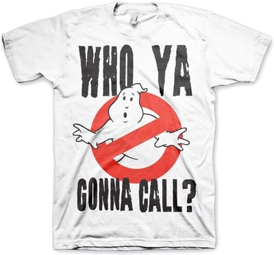 Ghostbusters - t-shirt who ya gonna call ? - white (xxl)