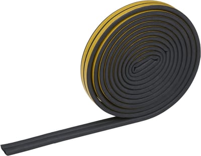 Kinzo Accessories Weerstrip – 2 Stuks – Zelfklevende D-Type Tochtstrip – EPDM Rubber – 300 cm – Zwart