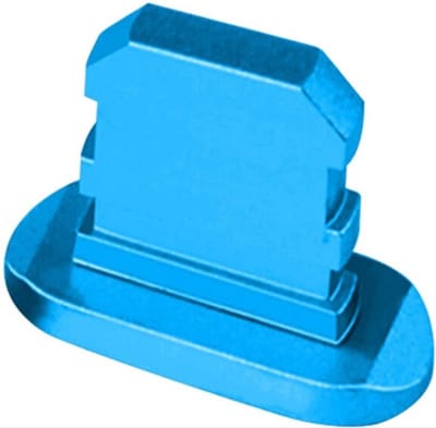 New Age Devi - Anti-stof plug en metalen charger port in het blauw Geschikt voor iphone