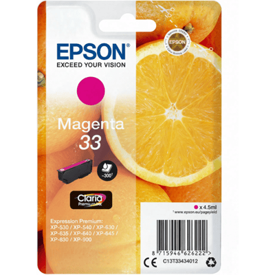 Epson Oranges Singlepack magenta 33 Claria Premium inkt