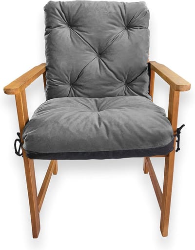 Comfortabel Tuinstoelkussen 50x50x50cm Donkergrijs voor Buitenfauteuils
