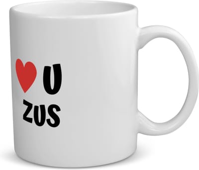 Akyol - love u zus koffiemok - theemok - Zus - de liefste zus - verjaardag - cadeautje voor zus - zus artikelen - kado - geschenk - 350 ML inhoud