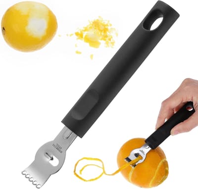 Citrusfruit Schiller voor Citroenen en Sinaasappels - RVS Handheld Peeler voor Keuken en Bar, Perfect voor Cocktailbereidingen en Vers Fruit Snijden