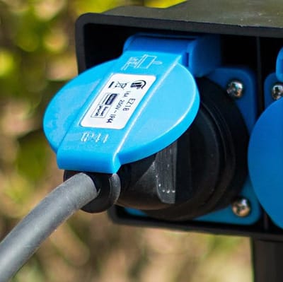 Buiten Verdeelstekker met Grondpen - 1,4 m Kabel - Spatwaterdicht - 2-voudig Outdoor Stopcontact