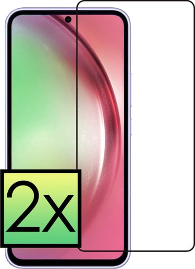 Screenprotector - 2 Stuks - Geschikt voor Samsung Galaxy A54 - Full Cover - Beschermglas - Gehard Glas - Tempered Glass - Screen Protector