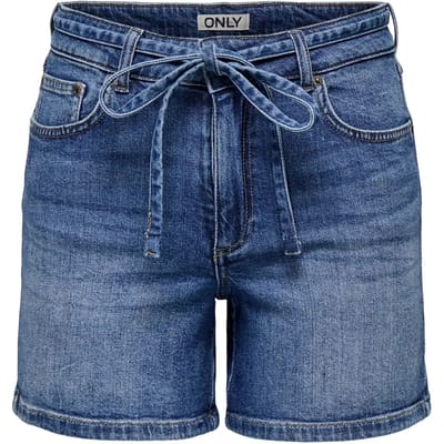 ONLY- ONLGIANNA MW BELTED SHORTS AZG DNM NOOS - Dames - Broek