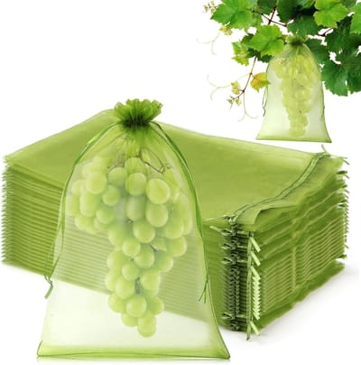 100 Stuks Druivenbeschermzakken 20 x 30 cm - Bescherming tegen Vogels, Insecten en Schade voor Tuin en Fruit