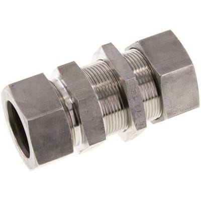 35L RVS Rechte Snijringkoppeling Schotdoorvoer 160bar ISO 8434-1