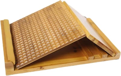 Houten Schuin Bord - Kuit Stretcher - Fitness Oefeningen - 3 Verstelbare Hoeken - 43 x 30 cm - Houtkleur