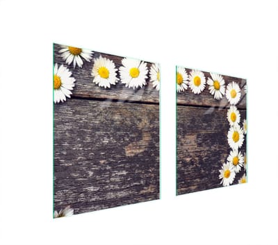 TMK ArtDeko - Glazen Beschermplaat Kookplaat - 85x52 cm - Houtlook