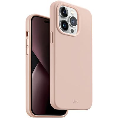 UNIQ Lino Hue Serie - Hoesje voor Mobiele Telefoon - iPhone 14 Pro - Blush Pink - MagSafe