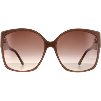 Jimmy Choo zonnebril Noemi/s Kon ha naakt glitter bruine gradiënt