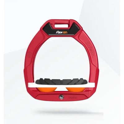Veilige stijgbeugels met Grip Hellend Rood/Wit/Oranje voor kinderen Flex-On Safe-On