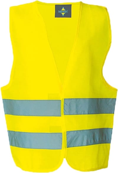 KX200 Korntex Veiligheidshesje kind EN 1150 - Maat XS (4-6 jaar) - Unisex – Geel