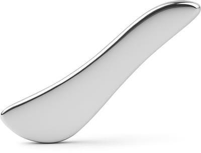 Gua Sha Schraper Gebogen RVS - Gezichtsmassage & Lymfedrainage - Gezicht, Kaaklijn & Nek - Kasey