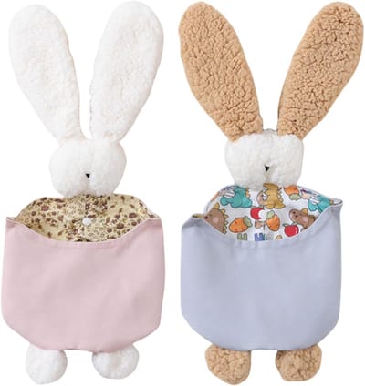 Leuke Baby Stuff Organizer - Konijnvormige Nachtkastje Opbergtas voor Melkflessen en Slabbetjes, Multifunctionele Luierhouder