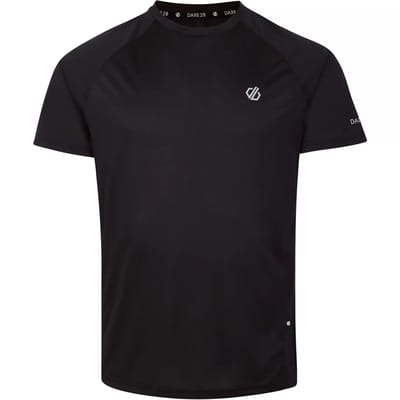 Dare 2B, Accelerate Heren Korte Mouw Sportshirt, Black, Maat 3XL