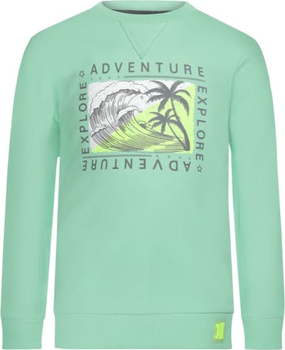 DJ Dutchjeans - Trui - Bright - Green - Adventure - Maat 128