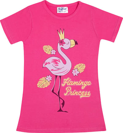 Fun2Wear - Flamingo Groot shirt | Fuchsia - Katoen - Maat 92