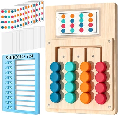 Spellen voor dementie, 12 houten kaarten voor geheugentraining, kleurgeheugenwerk en activiteiten voor senioren, perfect als geschenk