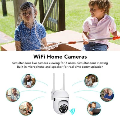 Dailygoody - Bewakingscamera's - 1080P High Definition - Nachtzicht - Waterdicht - Bewegingsdetectie - APP-bewaking op Afstand - Geschikt voor Thuisge