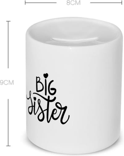 Akyol - big sister Spaarpot - Zus - oudere zus - cadeau - verjaardag - oudere zus - familie - 350 ML inhoud