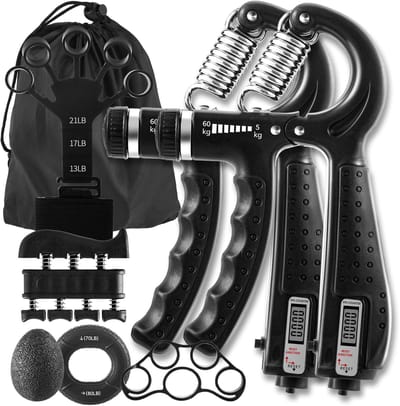 Unyqoos® Complete trainingset voor hand- en onderarmkracht met handige opbergtas