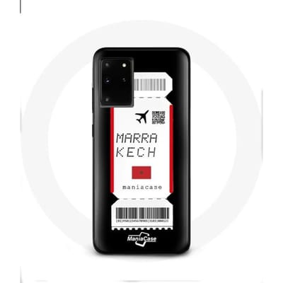 Coque pour Samsung Galaxy S11 Plus Billet d'avion Marrakech Maroc