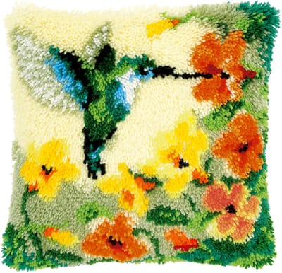 Vervaco - Knoopkussen kit - Kolibri met bloemen - PN-0146770 - Borduren - Borduurpakket - Borduurpakket volwassenen - Borduurpakket kind