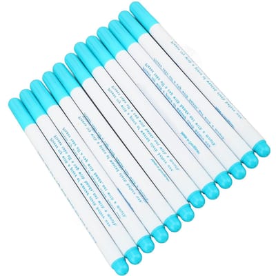 12 STKS Wateroplosbare Pen Multifunctionele Verdwijnende Inkt Wateroplosbare Markeerstift voor Borduren blauw