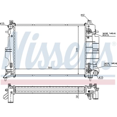 Radiator, motorkoeling NISSENS 64036A