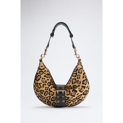 GUESS Halfmoon Bag Pony Leopard Fur Taglia: OS | Borse a mano Outlet | Donna