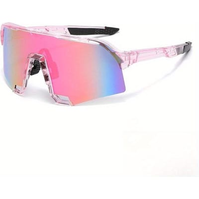 Lichtgewicht PC Half Frame Sportbril Winddicht Verloop Paars Roze Lens Mode Brillen pink