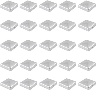 TRUTZHOLM - Paalkap Gegalvaniseerd - 71 mm - Piramide - Afdekkap voor Palen 7x7 cm - Hekwerk Bescherming - 25 Stuks Set