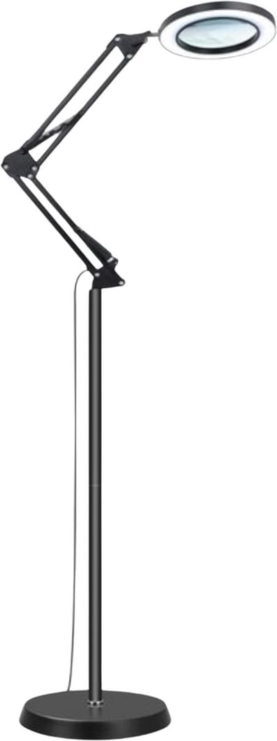 Vloer Loeplamp - Tafelloep Voor Gedetailleerd Werk - Verstelbare Lamp Met Vergroting - Ideaal Voor Creatieve Hobby’s En Precisiewerk