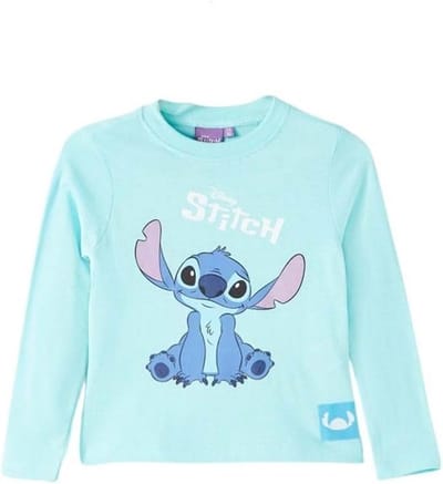 Disney Stitch Trui voor Kinderen – Meisjes & Jongens – Maat 2 t/m 8 Jaar – Blauw – Lange Mouwen – Officiële Merchandise