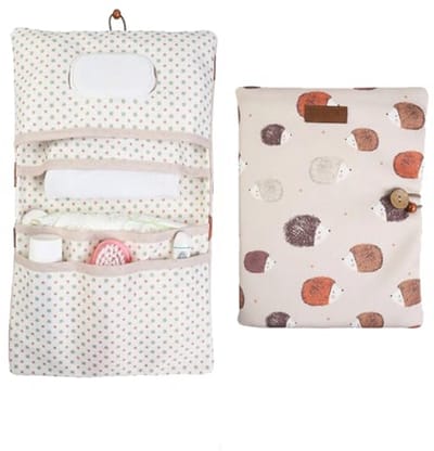 Leren Luier Organizer en Cosmetica Tas 2-in-1 voor Moeders