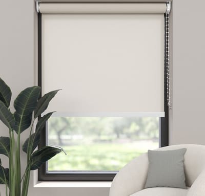 Dutchblinds Rolgordijn - lichtdoorlatend - Beige - 100x190cm - Raamdecoratie op maat