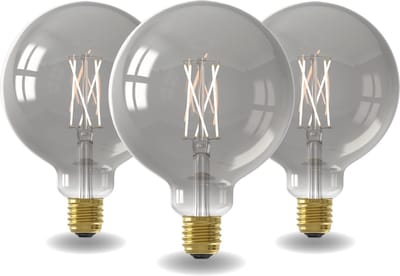 Calex Smart LED Lamp - Set van 3 stuks - Wifi Filament Verlichting - Globe 12.5cm - E27 - Slimme Bulb - Dimbaar - 7W